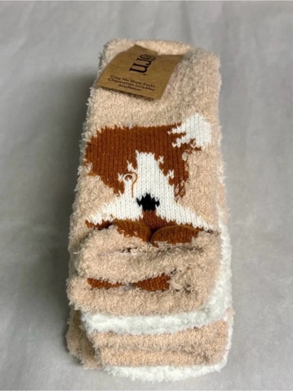 New Born Socks Women’s 5 Pair Fox Multicolor Plush Soft Cozy No Show Sock Casual
